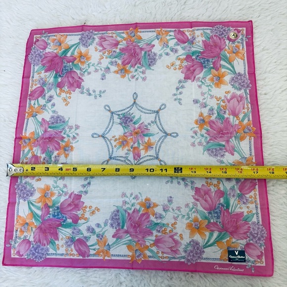 Giovanni Valentino Cotton Multicolor Handkerchief/Bandanna/Scarf 18” - Picture 8 of 9